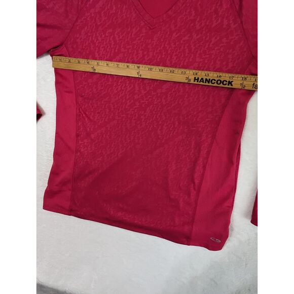 Champion Red Activewear Top polyesyer Bust 38 CB Length 27 Pattern In Fabric - Picture 5 of 7